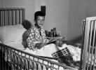 Boy, bed, pajama, Patient, resting, recuperating, 1940s, HHPV02P10_05