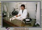 Male Doctor, Desk, Smile, Mustache, HODV01P06_13