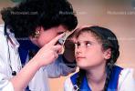 Doctor and girl patient, ear examination, otoscope, ear scope, Female, Woman, HODV01P07_03