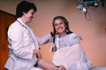 Doctor and Girl Patient, Broken Arm, Arm Sling, Pigtails, Smiles, Female, Woman, HODV01P08_03