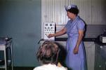 Eye Examination, School Nurse, Woman, Cap, Uniform, 1940s