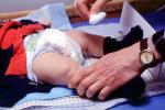 Baby Doctor, Watch, Hand, Legs, preparing for an immunization shot