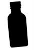 bottle silhouette, shape, logo, HPDV01P08_14M