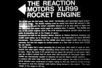 XLR99 Reaction Motors Rocket Engine, X-15