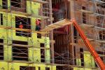 scaffolding, Telescopic Forklift, Telehandler delivers lumber, ICCD01_153