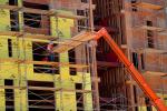 Telescopic Forklift, Telehandler delivers lumber, scaffolding, ICCD01_163