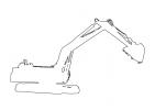 Koehring 1066E Hydraulic Excavator  outline, line drawing, ICCV01P08_14O
