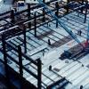 Steel Frame Lattice, Office Building Construction, ICCV01P11_06