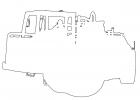 Terex TS-18 Water Truck outline, line drawing, ICCV01P15_17O