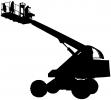Lift Boom silhouette, logo, Lift Boom, telescopic manlift, telehandler, shape, ICCV02P10_19M