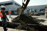 Caterpillar Hydraulic Excavator, Crawler, Tracked, Sewer Pipe Installation, Potrero Hill, ICCV03P02_05