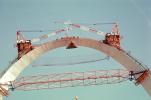 Creeper Cranes, Gateway Arch Construction, Saint Louis Missouri, 1964, 1960s, ICCV03P08_15