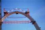Creeper Cranes, Gateway Arch Construction, Saint Louis Missouri, 1964, 1960s, ICCV03P08_16