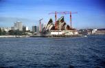 Construction of the, Sydney Opera House, Harbour, Cranes, Art Complex, Australia, Harbor