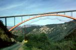 Cold Spring Canyon Arch Bridge, Steel, Highway 154, Valley. May 1964