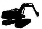 Komatsu, PC220LC, Excavator silhouette, Hydraulic, logo, shape, ICDV02P02_05M