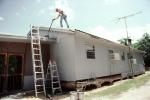 Trailer Home, ladders, roofing, roof