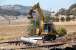 Building the new Rail, Marin County, 2015, Construction for the new SMART train, Highway 101, ICRD01_055