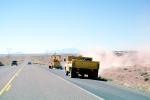 roadside sweeper, dust, dump truck, diesel
