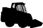 Bobcat 863 Skid Steer Loader silhouette, logo, Earthmoving, Earthmover, wheeled, shape, ICSV03P09_17M
