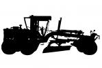 Grader silhouette, logo, CHAMPION 730A Motor Grader, wheeled, earthmover, shape
