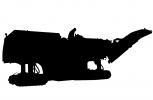 Cold Planer silhouette, Wirtgen W-2100, logo, shape