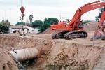Sewer Lines, Hitachi EX700 Excavator, Digger, shovel, ICSV04P02_19