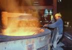 pouring molten metal, worker, man, IHMV02P06_04