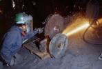sparks, grinding, metal worker, IHMV02P10_13