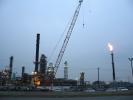 Burn off flame, Refinery, crane, Port Arthur, IPOD01_005