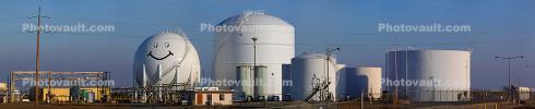 Smiley Face, Refinery, Oil Tank, Panorama, IPOD01_146