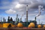 Oil Refinery, Smokestacks, Sphere Tanks, smoke, pollution, clouds, IPOD01_172