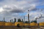 Oil Refinery, Smokestacks, Sphere Tanks, smoke, pollution, clouds