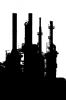 Refinery silhouette, logo, shape, IPOV01P05_14M