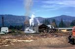 Smokey Lumber Mill, smoke, air pollution, soot, buildings, wood waste burner