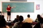 classroom, chalkboard, teaching, students, teacher