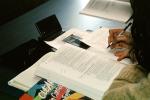 studying, books, pen, writing, KECV02P13_12