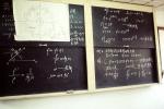 Chalkboard, equations, saw blade, 1950s, KECV03P03_13