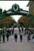 Sather Gate, Sproul Plaza, Landmark, students, walking, arch, UC Berkeley, UCB, KECV03P04_14