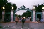 Sather Gate, Sproul Plaza, Landmark, students, walking, arch, UC Berkeley, UCB, KECV03P04_16