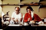 Man, Woman, Microscopes, Researchers, Research, Greenland, Lab, 1960s, KECV03P10_17