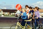 STOP, Crosswalk Safety, stingray bicycle