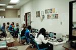 Girl, Students, High School, Library Study, Computer, monitor, printer, Apple Computer, Floppy Drive, KEDV01P05_05