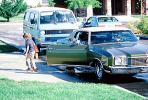 Dropping Children off for School, June 1984, 1980s