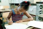 Girl, Desk, Classroom, writing, test, Student, KEDV01P13_09