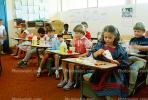 Children Eating Lunch, classroom, desk, Student, KEDV02P06_09