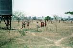 Paths, children, desert, trees, water tank, Madzongwe, KEDV02P14_15