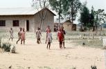 schoolyard, girls, buildings, Madzongwe