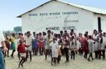 Schoolchildren, Girls, Boys, gathering, crowd, Schoolyard, Nyundo School, Madzongwe, KEDV02P15_11