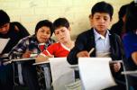 Students, Classroom, desk, elementary school, Colonia Flores Magon